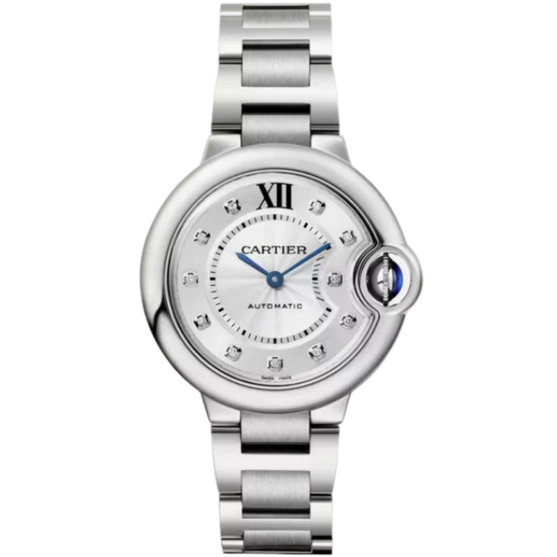 BALLON BLEU DE CARTIER 33 MM STAINLESS STEEL WITH GUILLOCHE SILVER DIAL - Cartier
