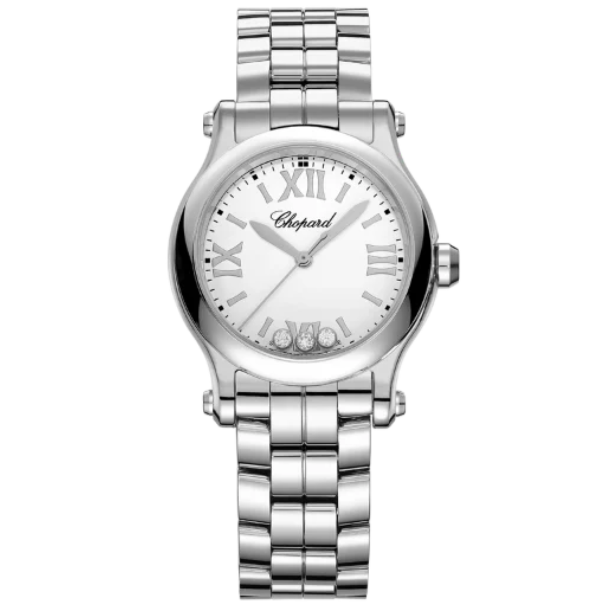 HAPPY SPORT 30 MM LUCENT STEEL™ WITH WHITE DIAL - Chopard
