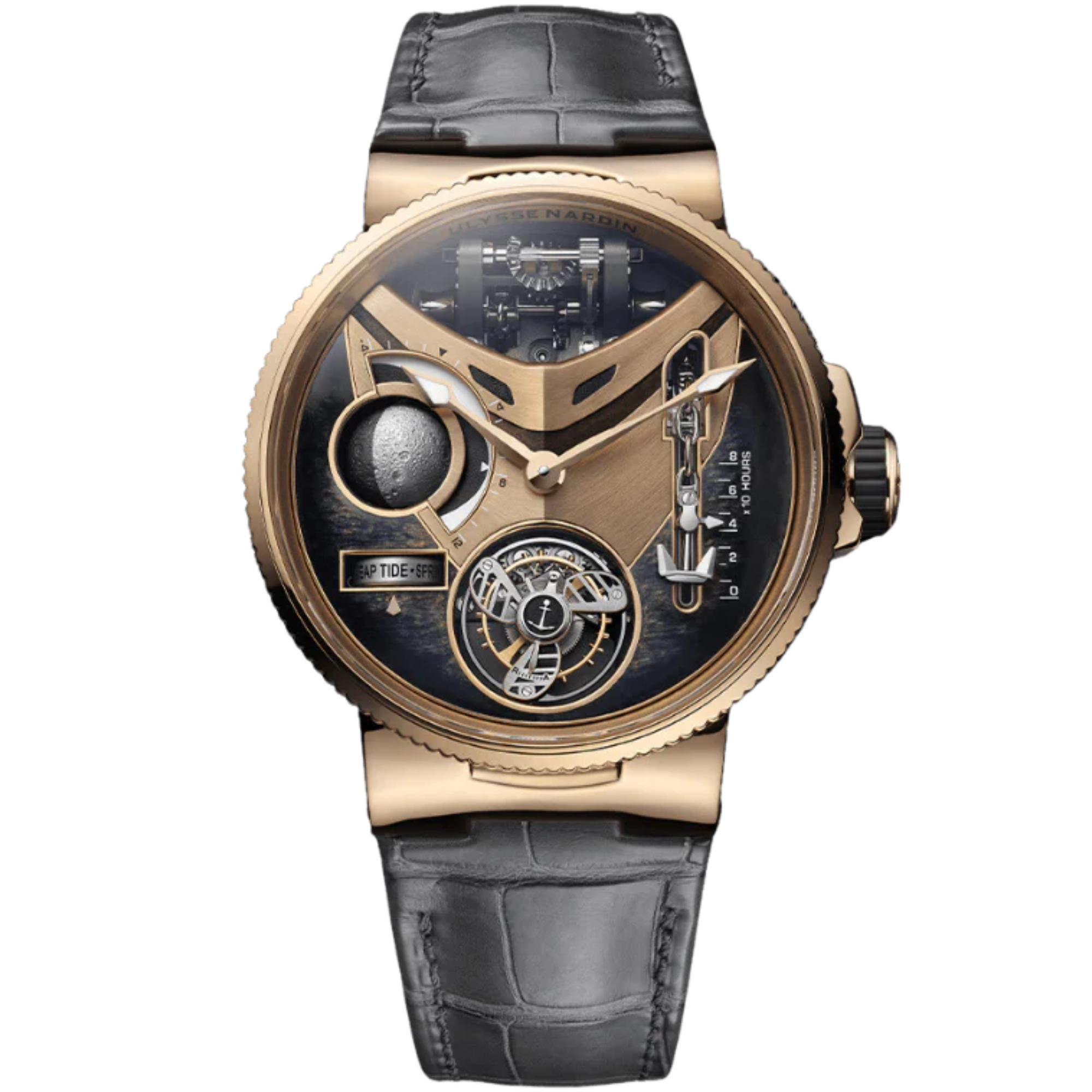 MARINE MEGA YACHT 44 MM ROSE GOLD WITH GOLD DIAL - Ulysse Nardin