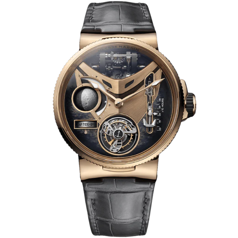 MARINE MEGA YACHT 44 MM ROSE GOLD WITH GOLD DIAL - Ulysse Nardin