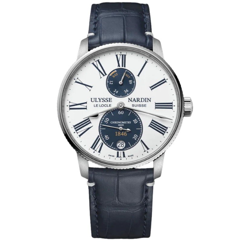 MARINE TORPILLEUR PANDA 42 MM STAINLESS STEEL WITH WHITE DIAL - Ulysse Nardin