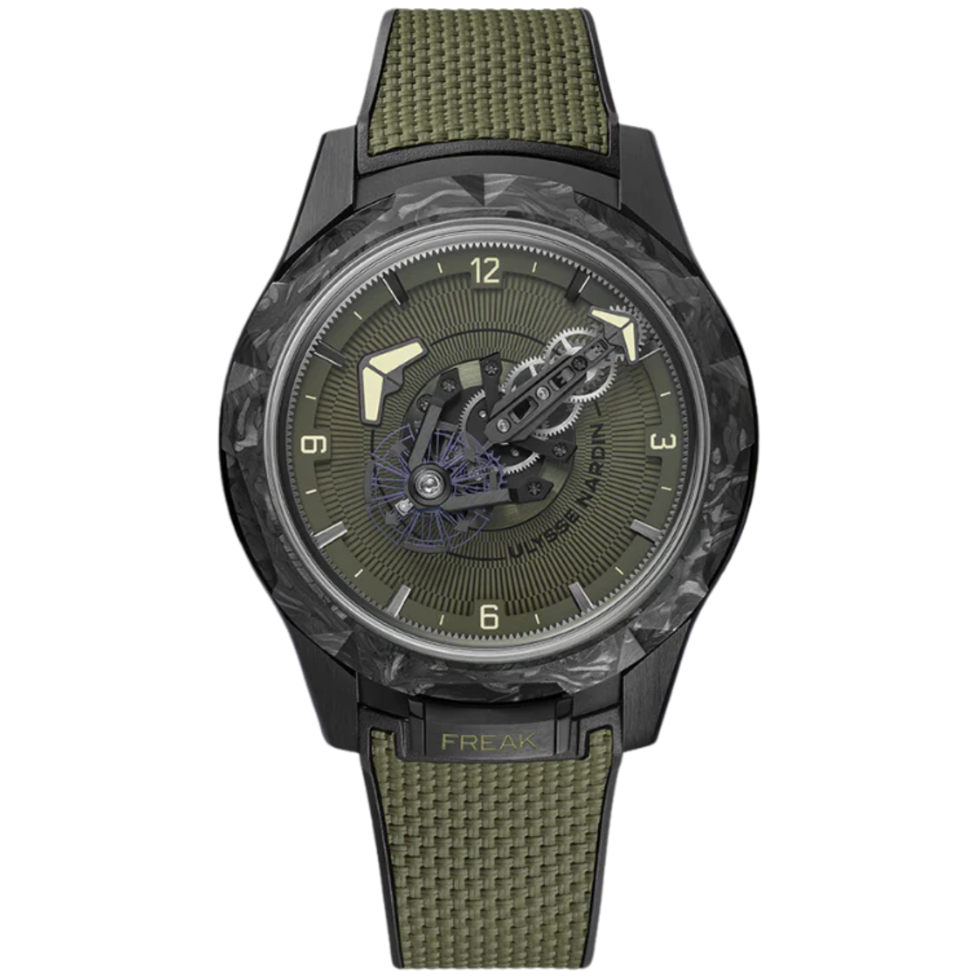 FREAK ONE OPS 44 MM BLACK DLC TITANIUM WITH GREEN DIAL - Ulysse Nardin