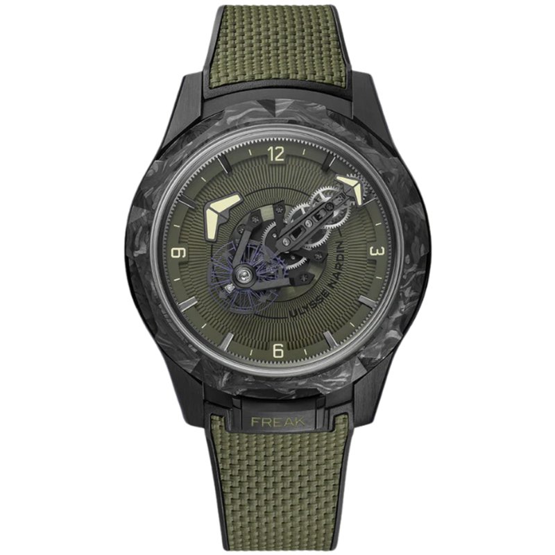 FREAK ONE OPS 44 MM BLACK DLC TITANIUM WITH GREEN DIAL - Ulysse Nardin