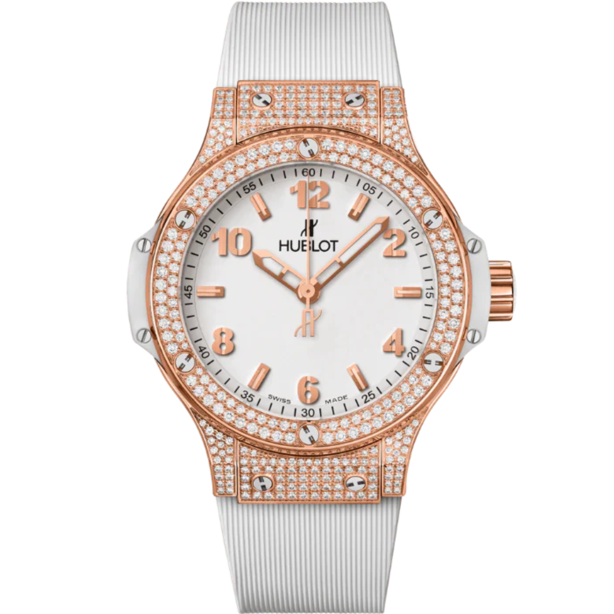 Big Bang 38mm GOLD WHITE PAVÉ - Hublot