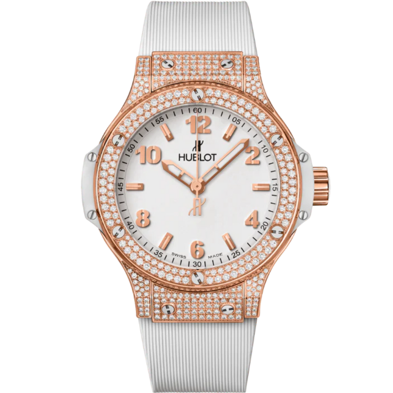 Big Bang 38mm GOLD WHITE PAVÉ - Hublot