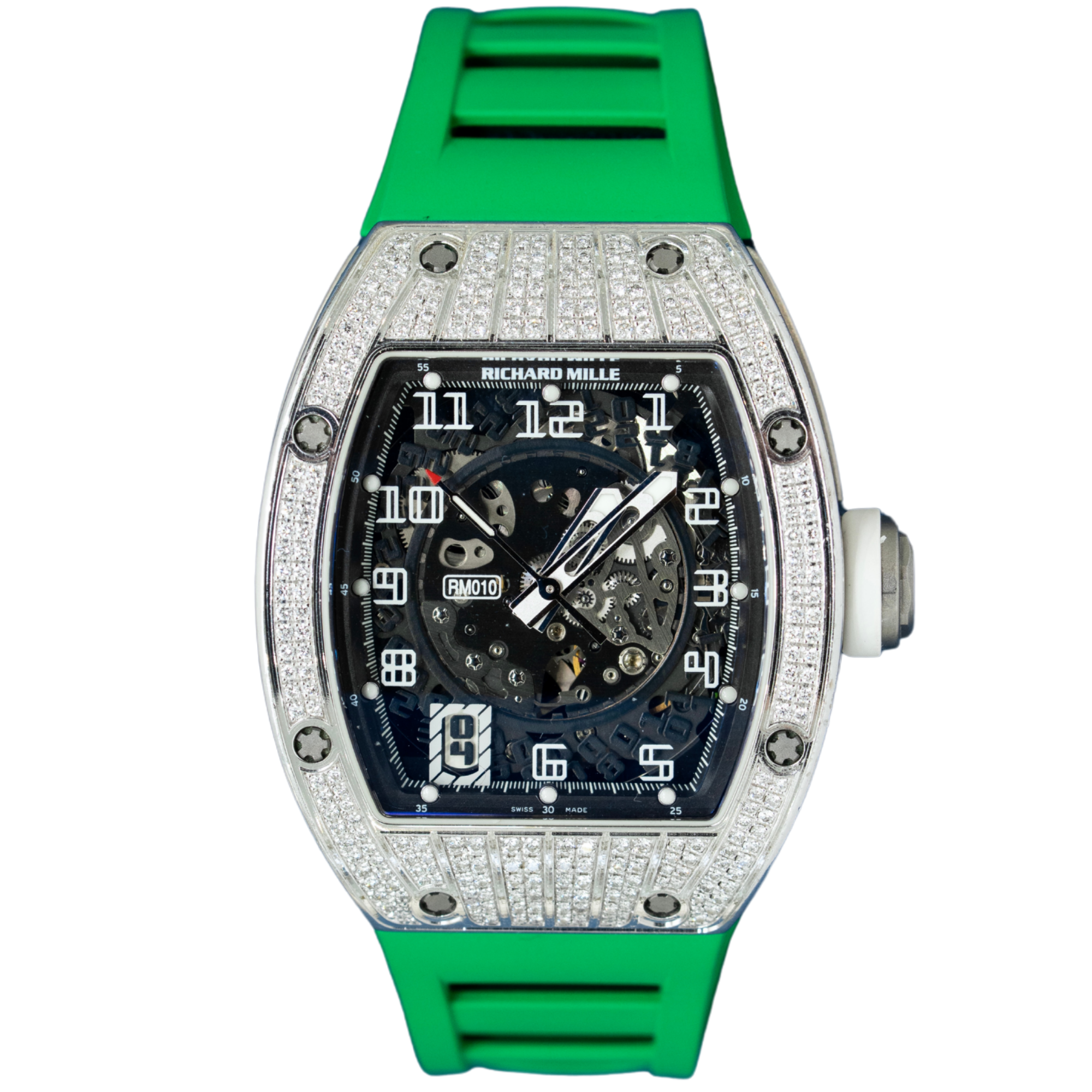 Richard Mille RM010 White Gold Full Factory Med Set - Richard Mille