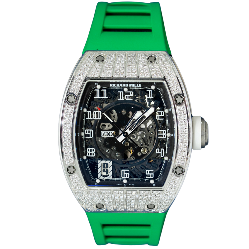 Richard Mille RM010 White Gold Full Factory Med Set - Richard Mille