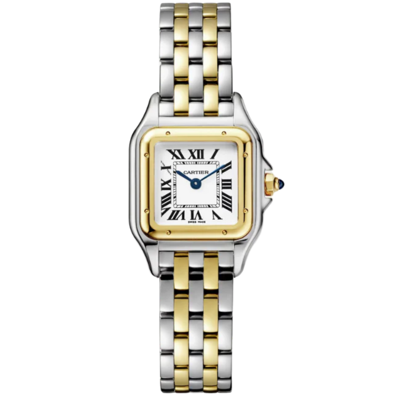PANTHERE DE CARTIER 30 MM YELLOW GOLD WITH SILVER DIAL - Cartier
