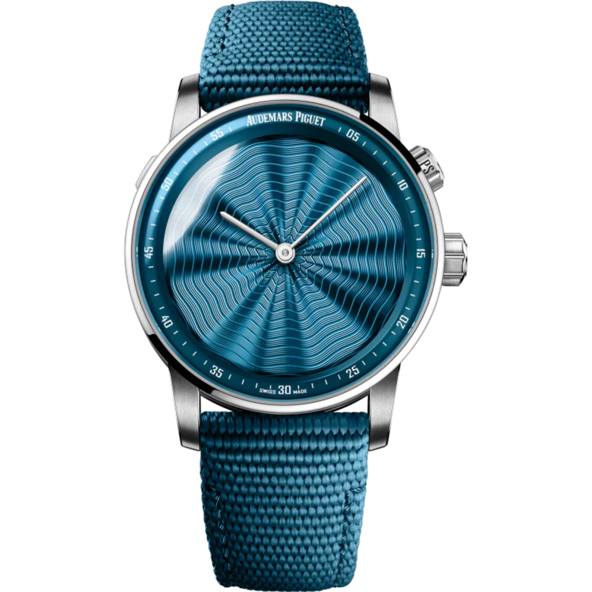 Code 11.59 by Audemars Piguet 41mm Leather Strap Blue Dial Lacquered Inner Bezel - Audemars Piguet