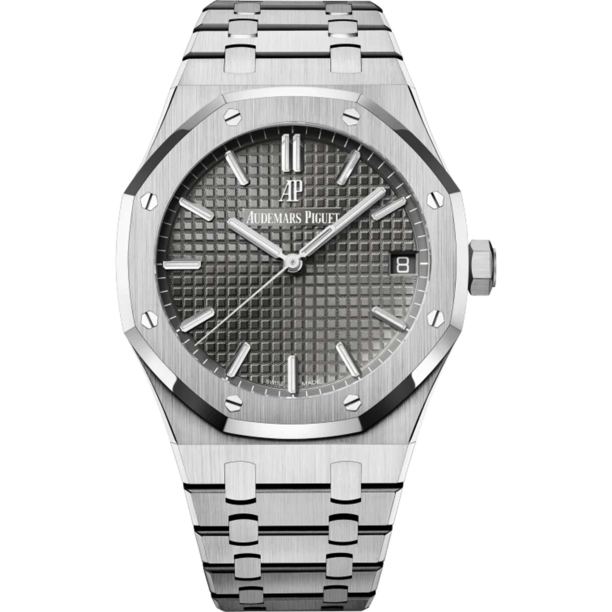Royal Oak Selfwinding 41MM Stainless Steel Bracelet  Slate Grey Dial With Grande Tapisserie Pattern Stainless Steel Case - Audemars Piguet