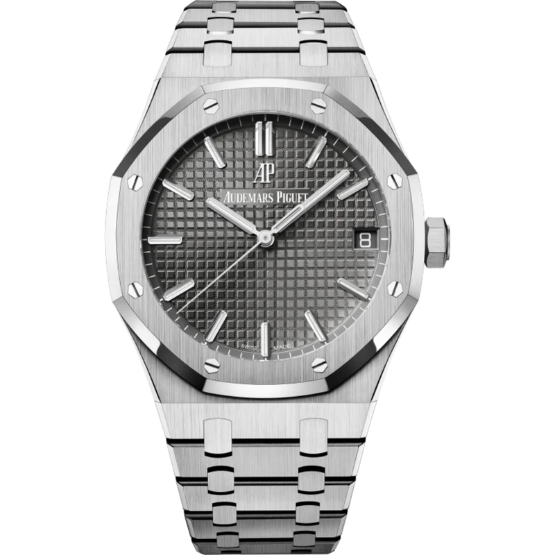 Royal Oak Selfwinding 41MM Stainless Steel Bracelet  Slate Grey Dial With Grande Tapisserie Pattern Stainless Steel Case - Audemars Piguet
