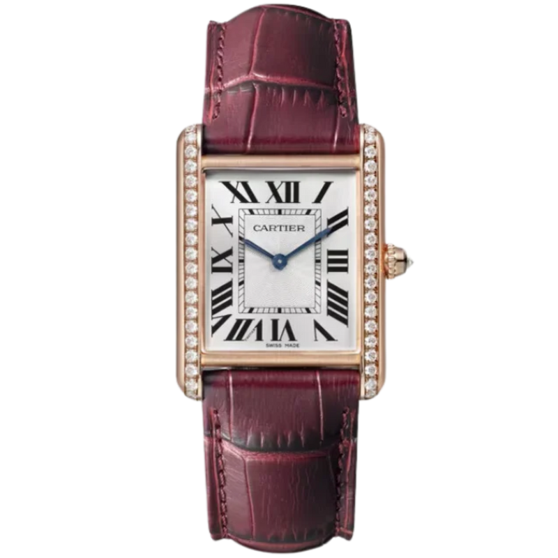 TANK 34 mm LOUIS CARTIER WATCH SILVER ROSE GOLD - Cartier