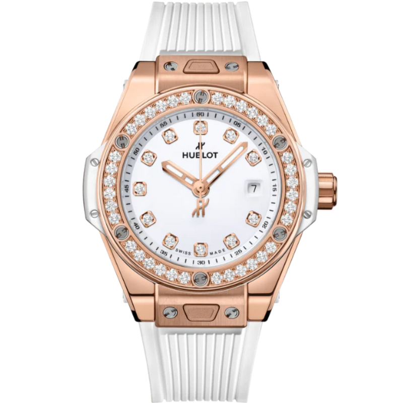 Big Bang 33mm ONE CLICK KING GOLD WHITE DIAMONDS MARKERS - Hublot