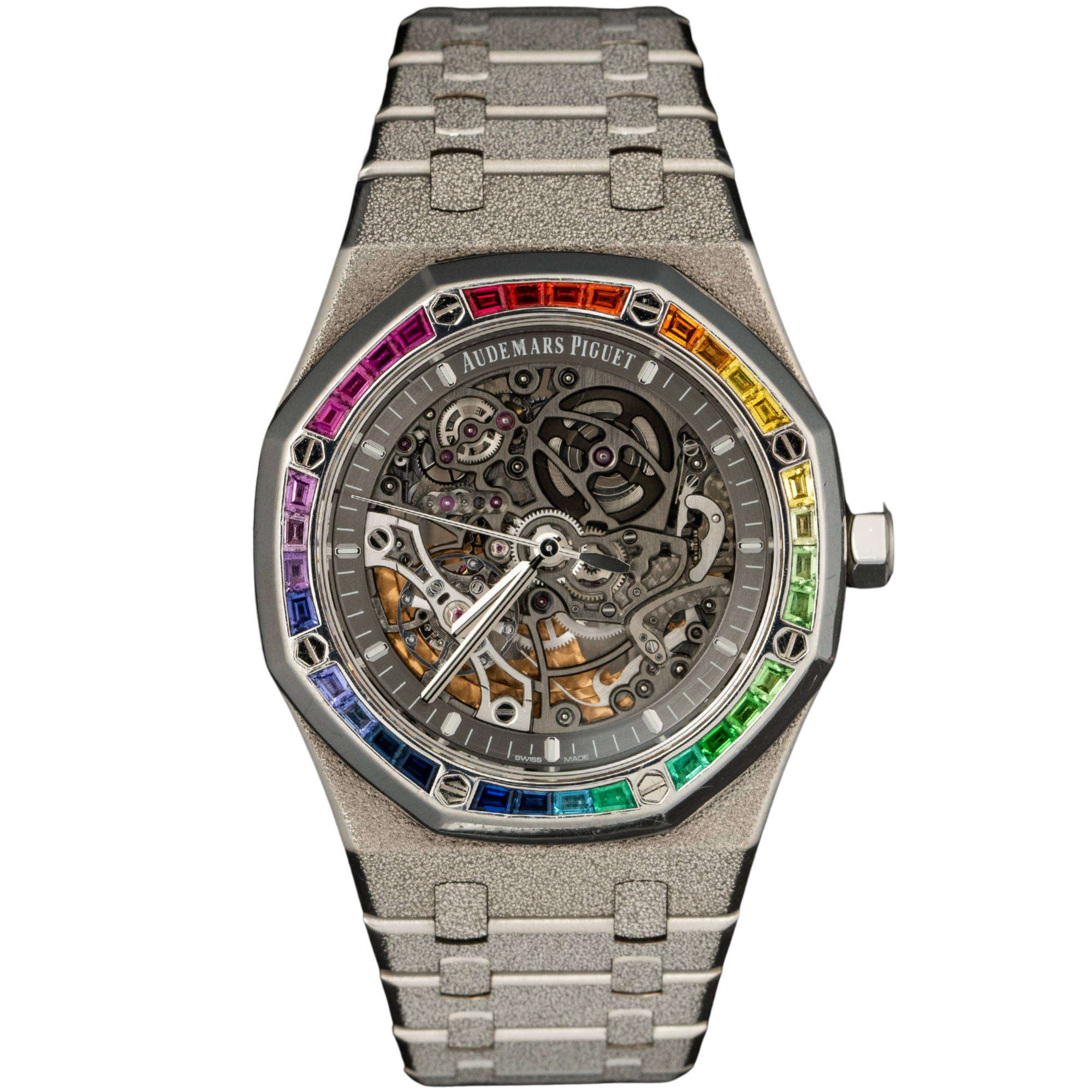 Audemars Piguet Royal Oak Ref. 15412BC.YG.1224BC.03 41MM Frosted Gold Double Balance Wheel White Gold Openworked Dial - Audemars Piguet