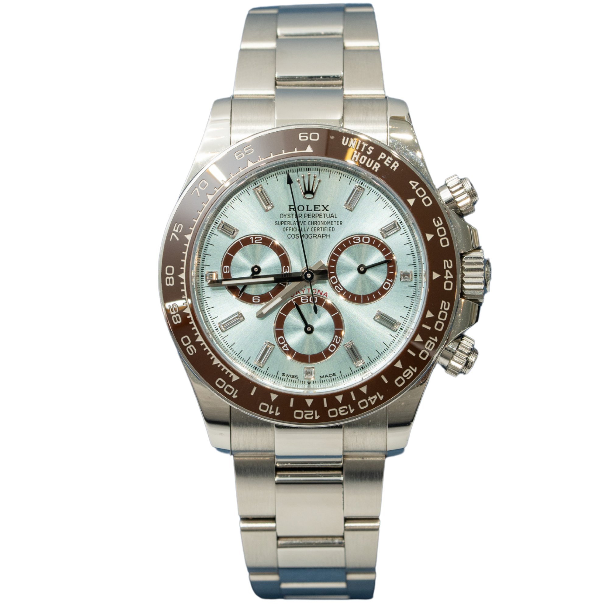 Rolex Daytona Ref. 126506A Platinum Ice Blue Baguette Dial - Rolex