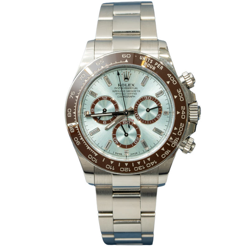 Rolex Daytona Ref. 126506A Platinum Ice Blue Baguette Dial - Rolex