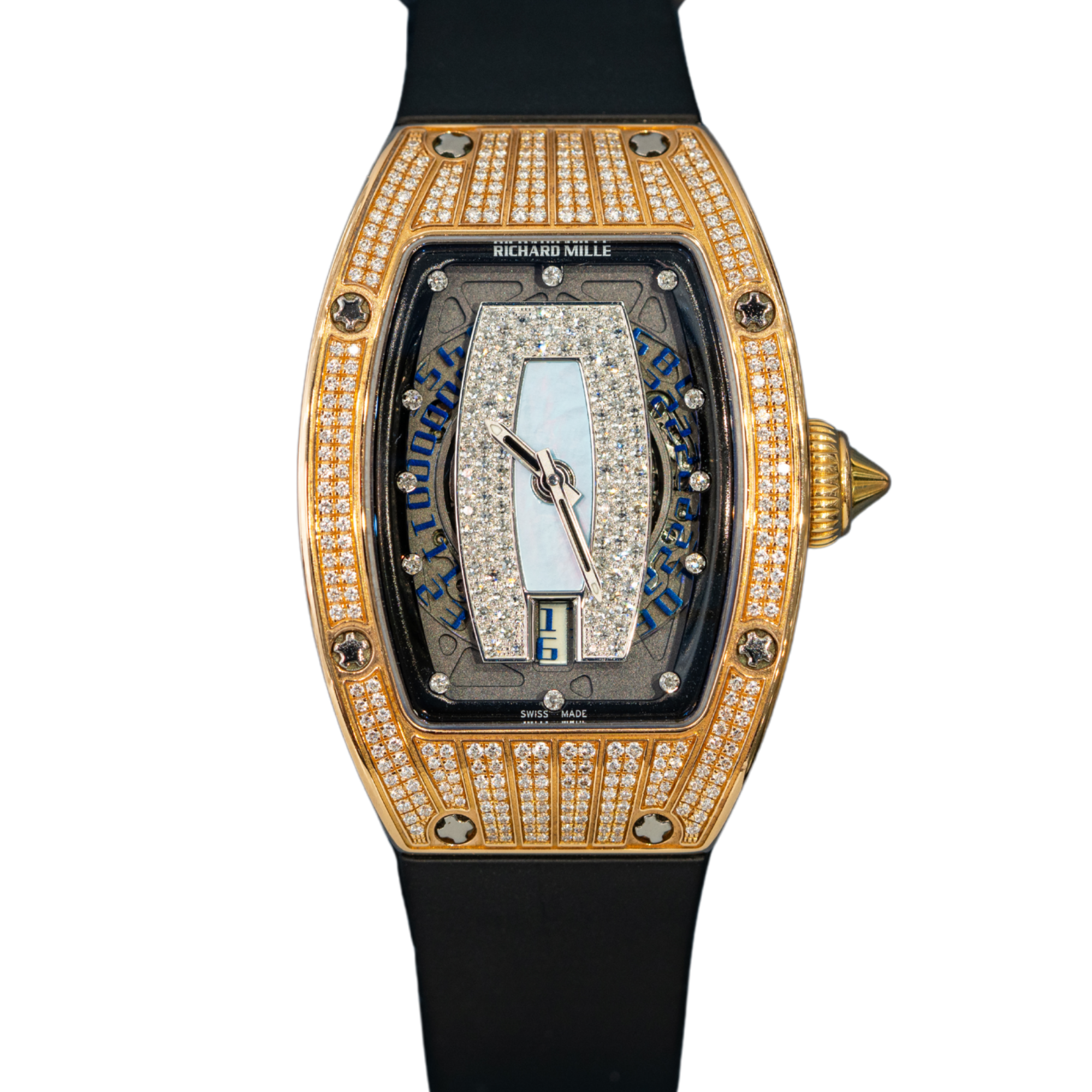 Richard Mille RM007 Med Setting Rose Gold Mother of Pearl Diamond Dial - Richard Mille