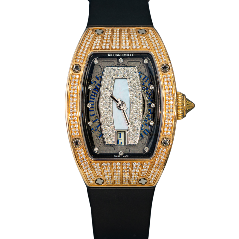 Richard Mille RM007 Med Setting Rose Gold Mother of Pearl Diamond Dial - Richard Mille