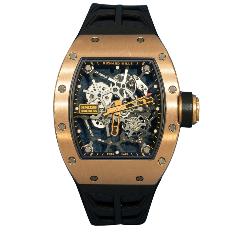 Richard Mille RM035 Rafael Nadal "Americas Edition" Rose Gold Skeleton Gold Toro (Limited 50 Pieces) - Richard Mille