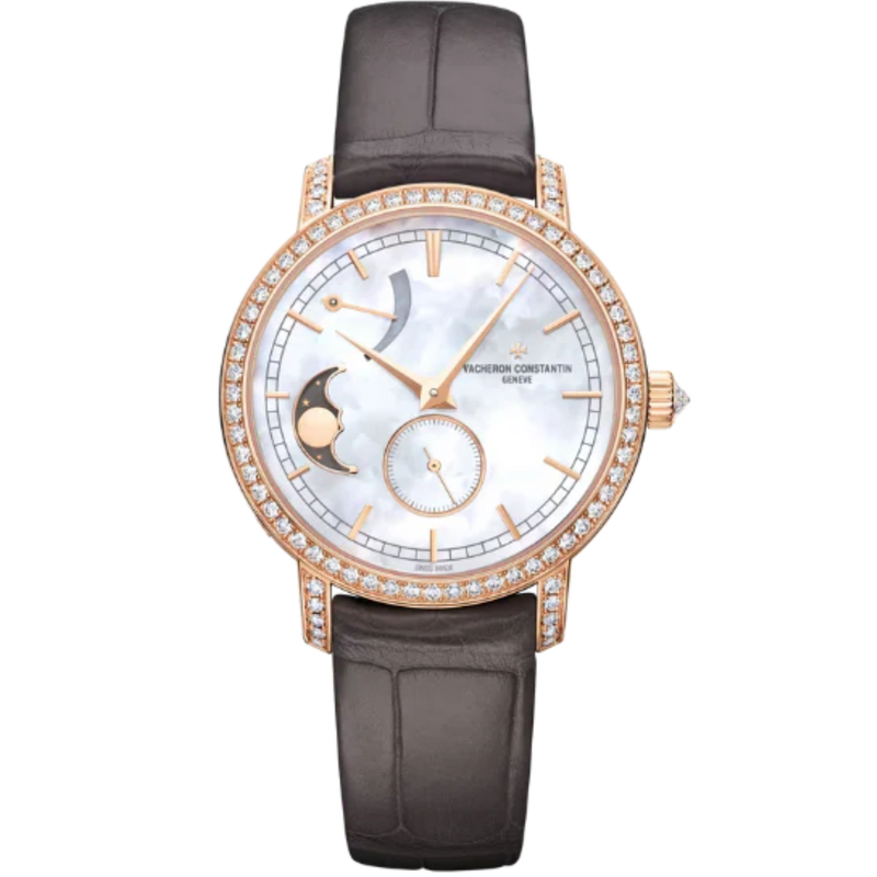 TRADITIONNELLE MOON PHASE 36 MM 18K ROSE GOLD WITH MOTHER OF PEARL DIAL - Vacheron Constantin