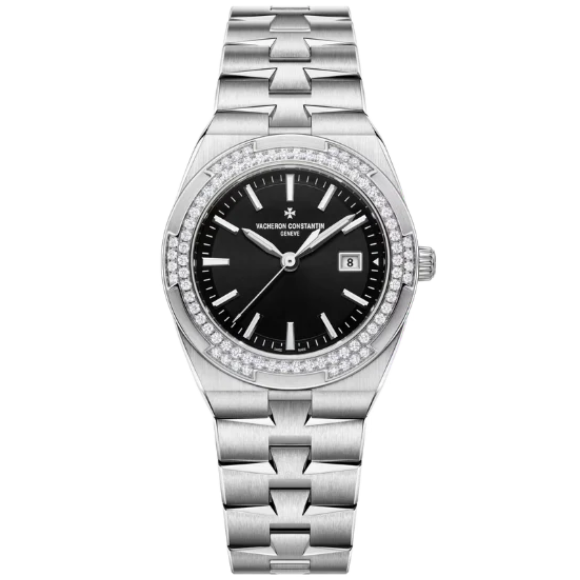 OVERSEAS QUARTZ 33 MM STAINLESS STEEL WITH BLACK BRASS DIAL - Vacheron Constantin