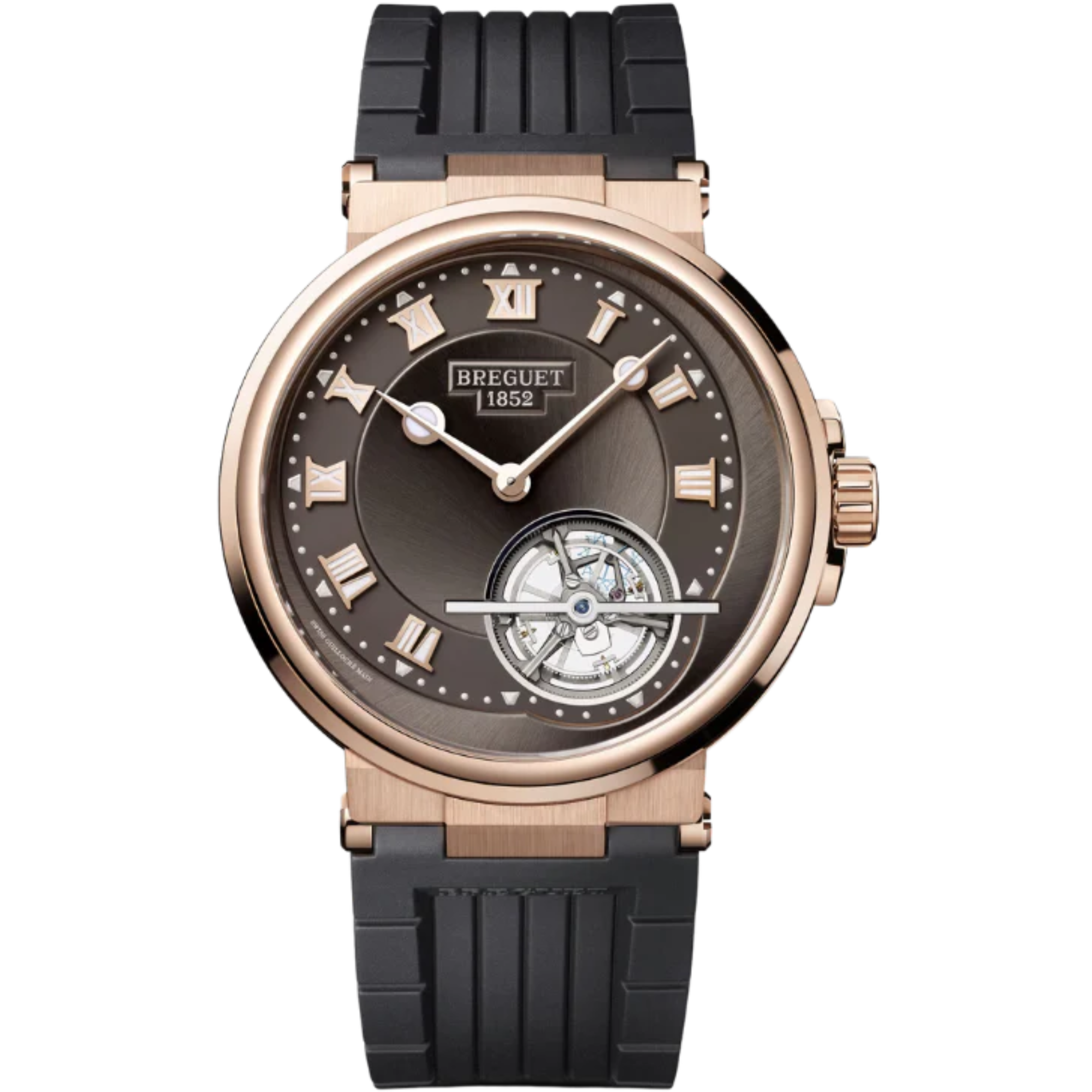 MARINE TOURBILLON 5577 42 MM ROSE GOLD WITH SUNBURST SLATE GREY DIAL - Breguet