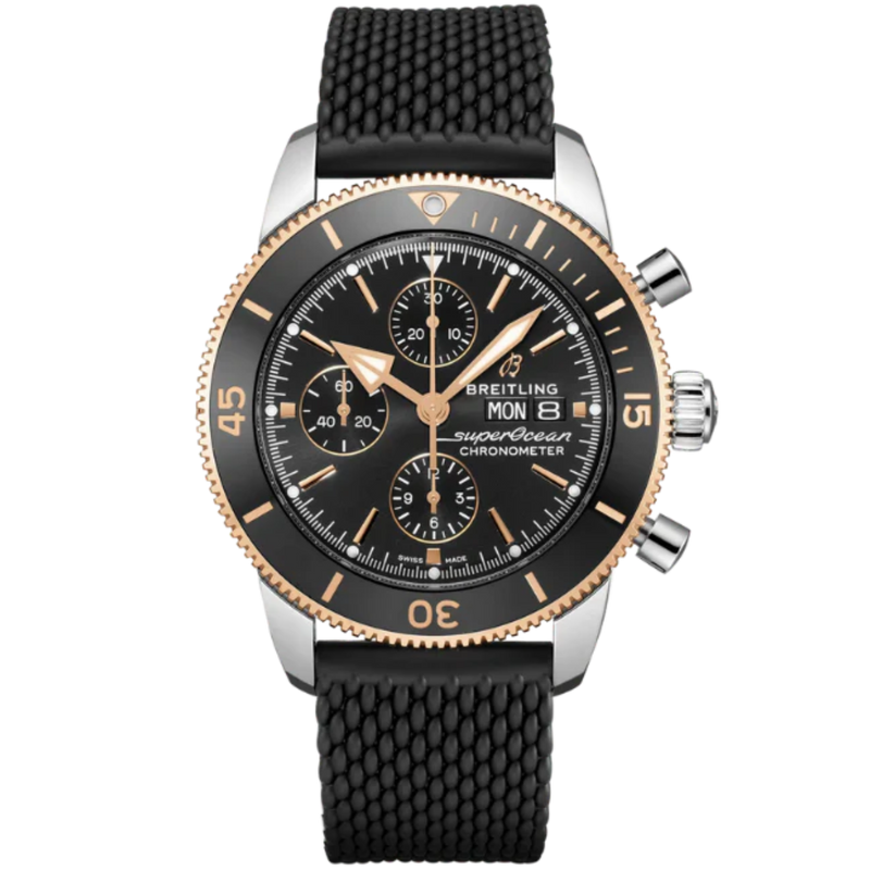 SUPEROCEAN HERITAGE CHRONOGRAPH 44 MM STAINLESS STEEL & 18K ROSE GOLD WITH BLACK DIAL - Breitling