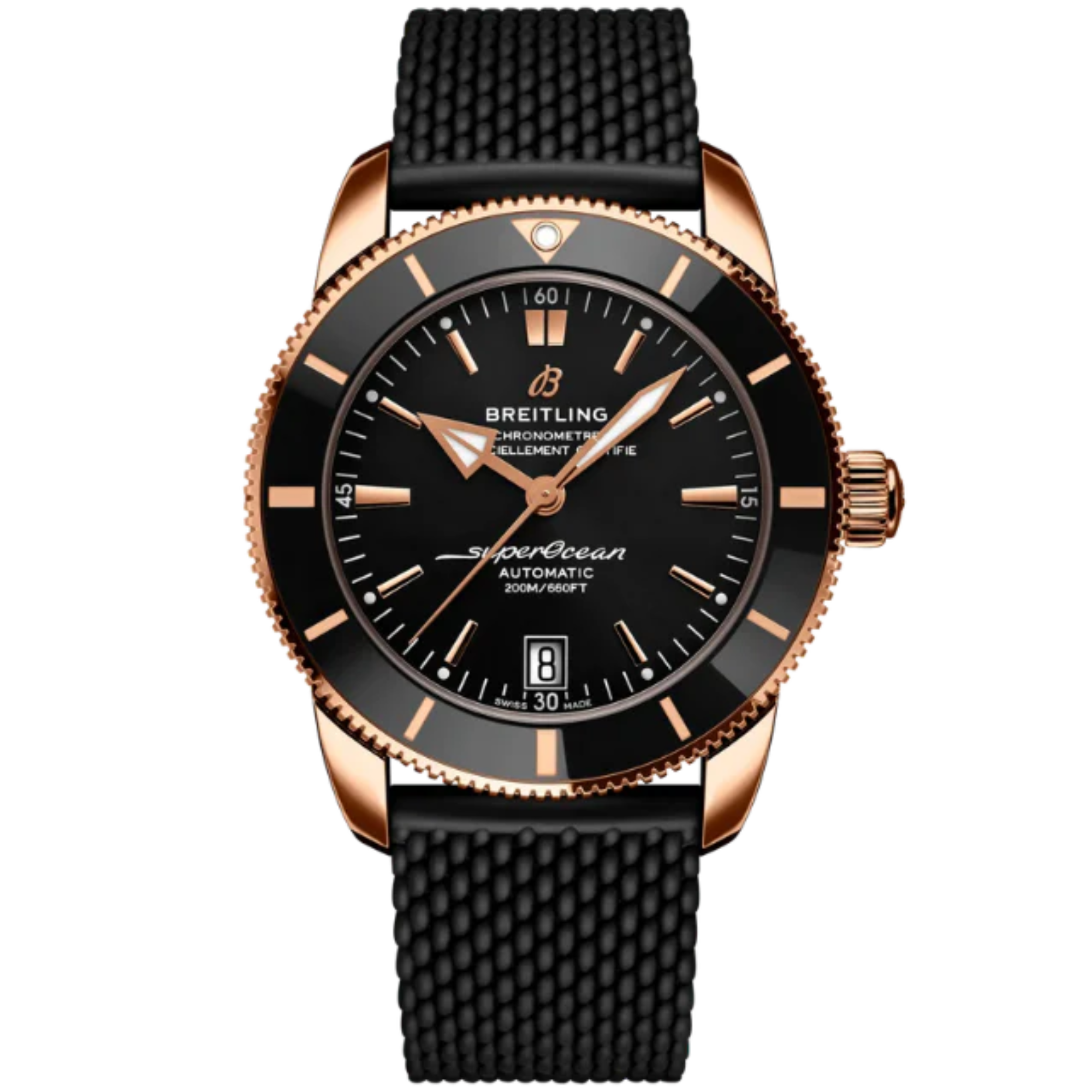 SUPEROCEAN HERITAGE B20 AUTOMATIC 42 MM 18K ROSE GOLD WITH BLACK DIAL - Breitling