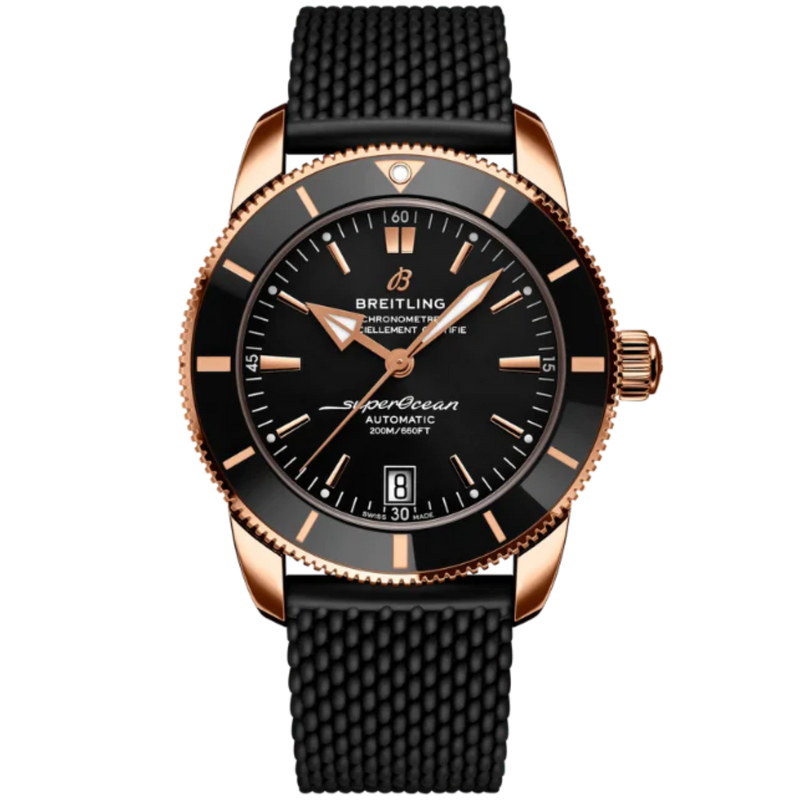 SUPEROCEAN HERITAGE B20 AUTOMATIC 42 MM 18K ROSE GOLD WITH BLACK DIAL - Breitling
