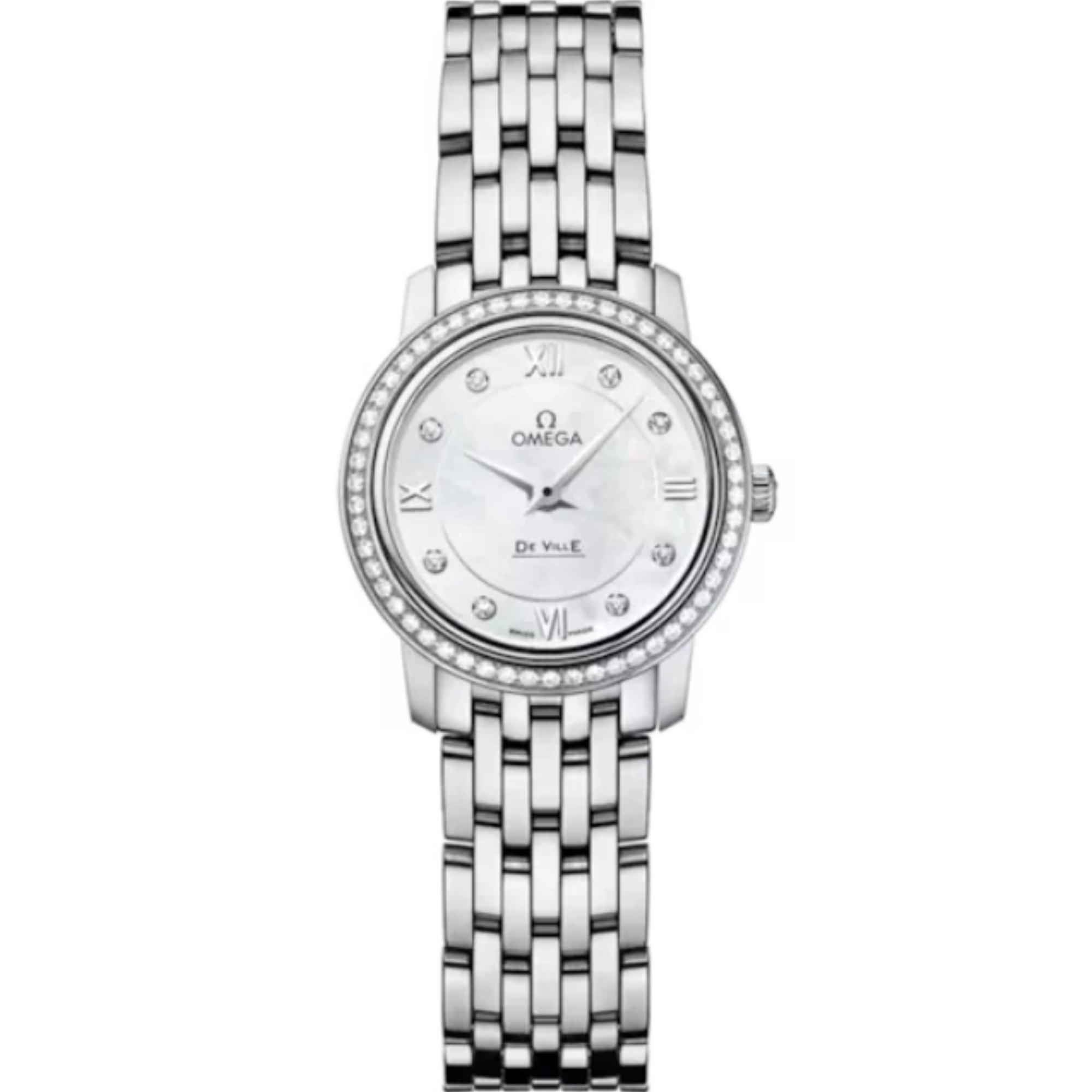 DE VILLE PRESTIGE 24 MM STAINLESS STEEL WITH MOTHER OF PEARL DIAL - Omega