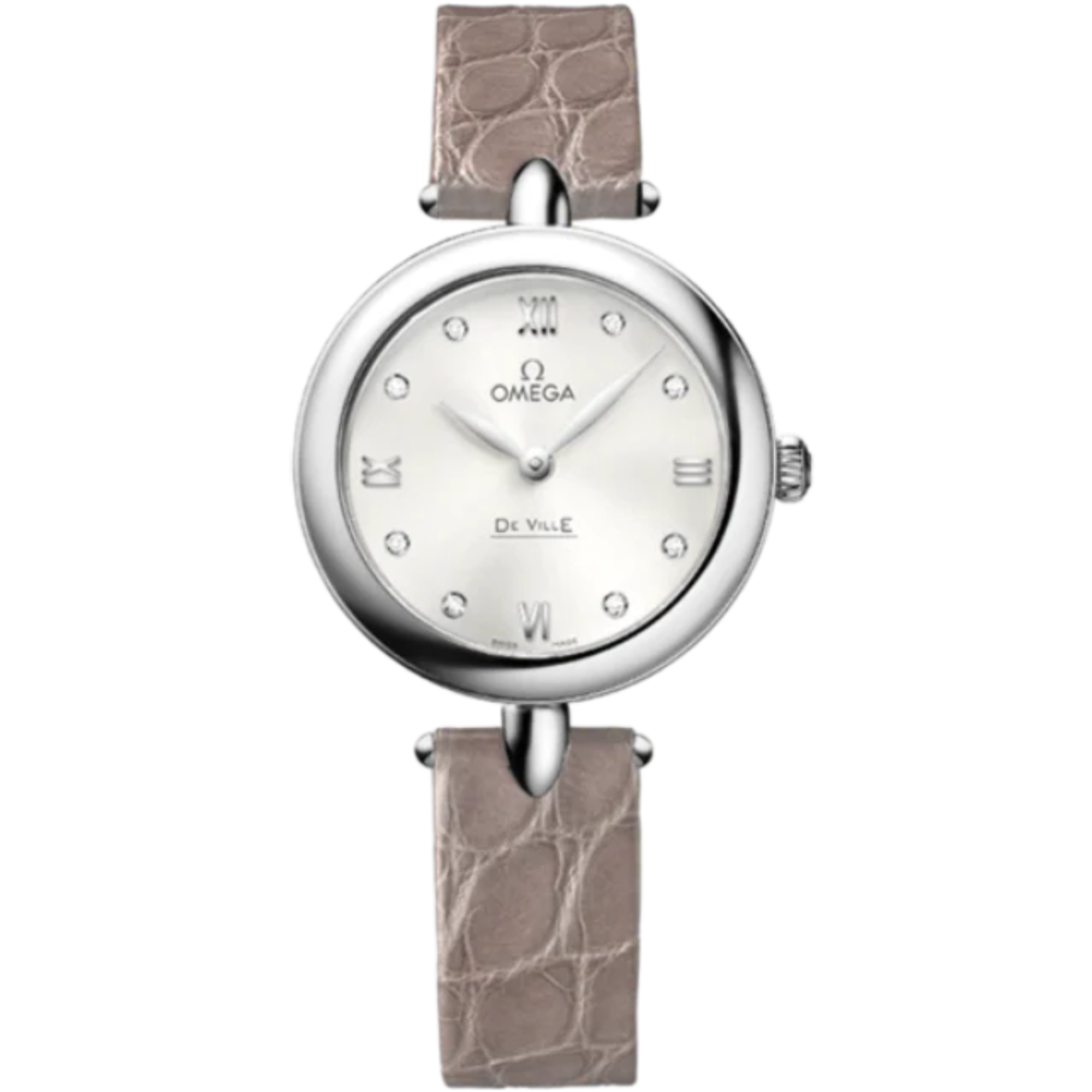 DE VILLE PRESTIGE DEWDROP 27 MM STAINLESS STEEL WITH SILVER DIAL - Omega