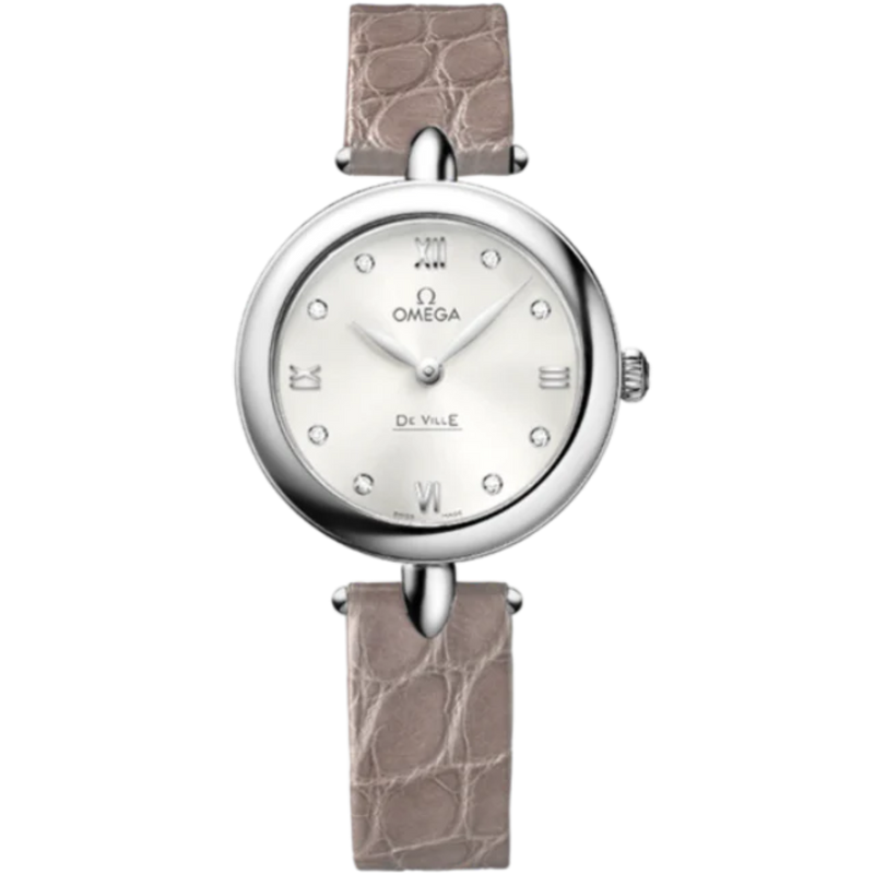 DE VILLE PRESTIGE DEWDROP 27 MM STAINLESS STEEL WITH SILVER DIAL - Omega