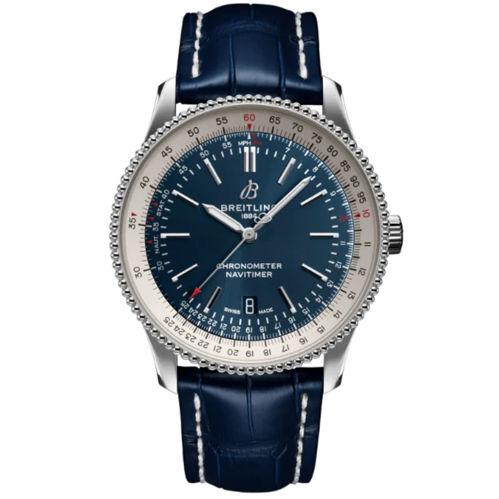 NAVITIMER AUTOMATIC 41 MM STAINLESS STEEL WITH BLUE DIAL - Breitling