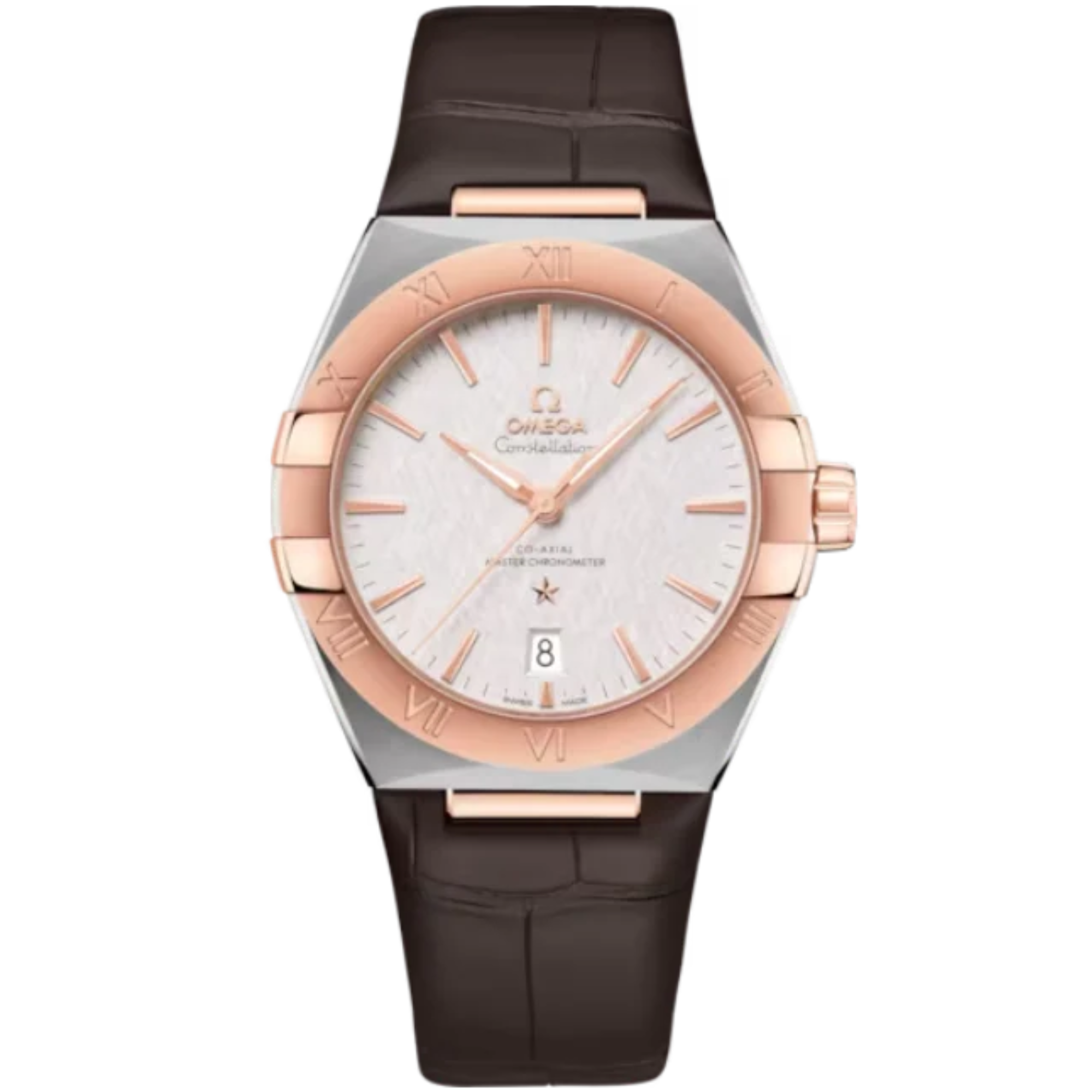 CONSTELLATION 39 MM STAINLESS STEEL - SEDNA™ GOLD WITH SILVER DIAL - Omega