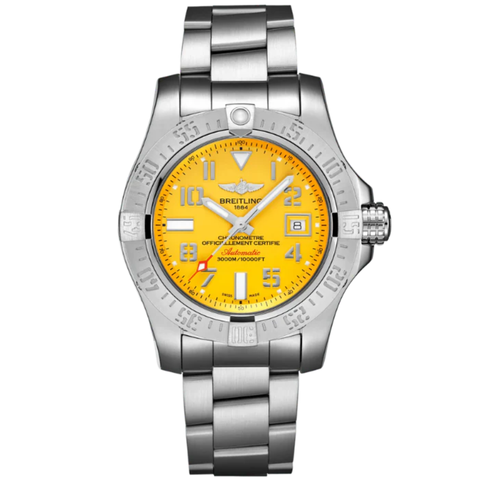 AVENGER II SEAWOLF 45 MM STAINLESS STEEL WITH YELLOW DIAL - Breitling