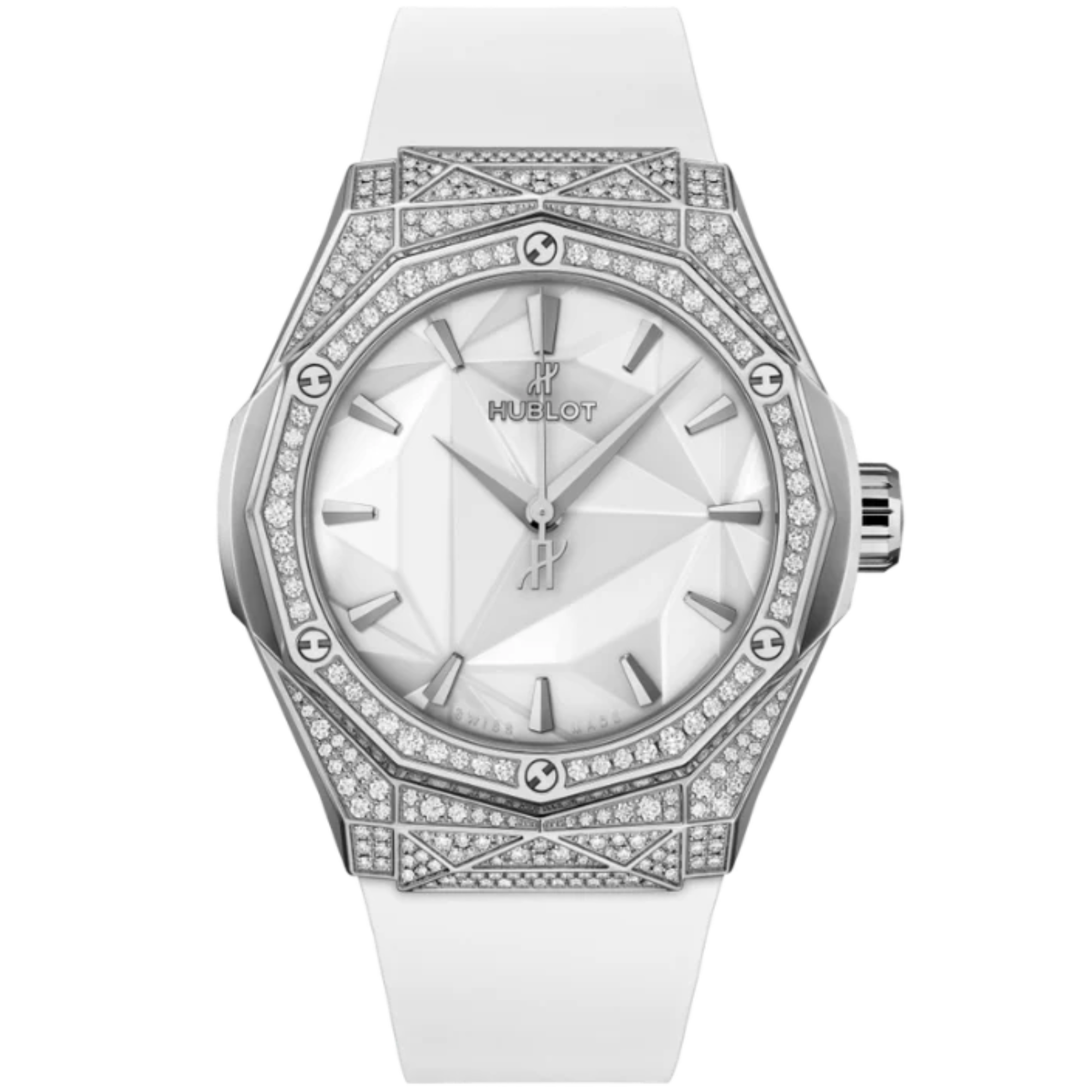 CLASSIC FUSION 40 MM ORLINSKI TITANIUM WHITE PAVÉ - Hublot