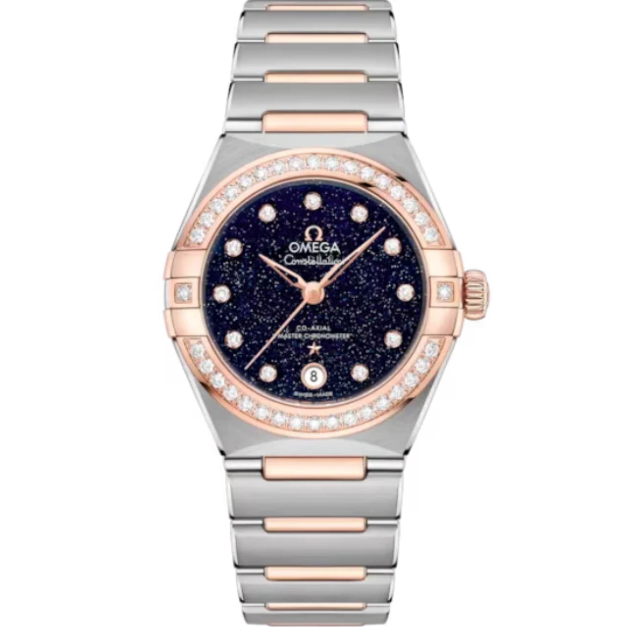 CONSTELLATION 29 MM STAINLESS STEEL - SEDNA™ GOLD WITH BLUE DIAL - Omega
