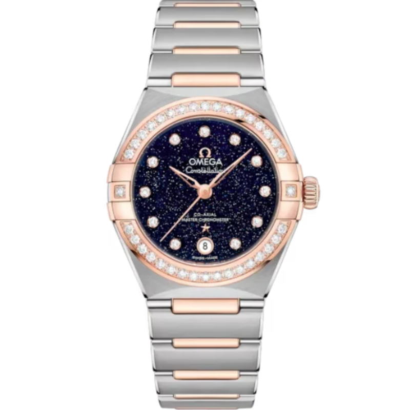 CONSTELLATION 29 MM STAINLESS STEEL - SEDNA™ GOLD WITH BLUE DIAL - Omega