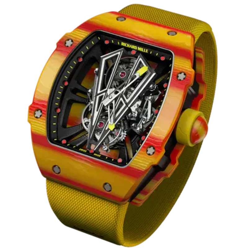 RM 027 Tourbillon Rafael Nadal Manual Winding Textile Strap Transparent Dial - Richard Mille