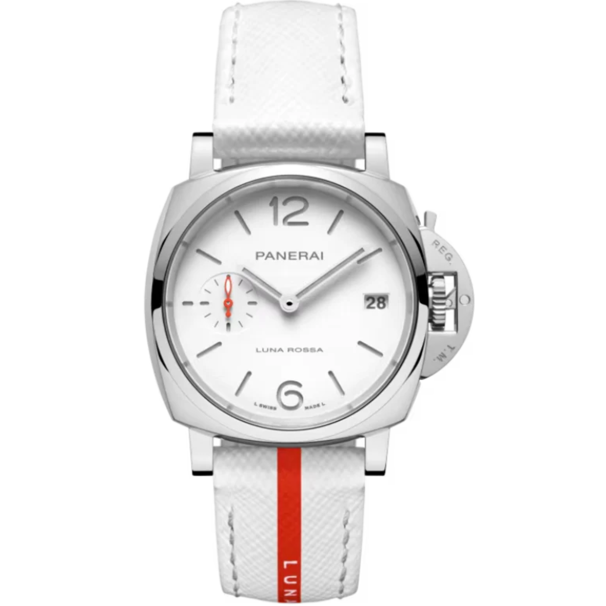 LUMINOR DUE LUNA ROSSA PAM01378 38 MM STAINLESS STEEL WITH WHITE DIAL - Panerai