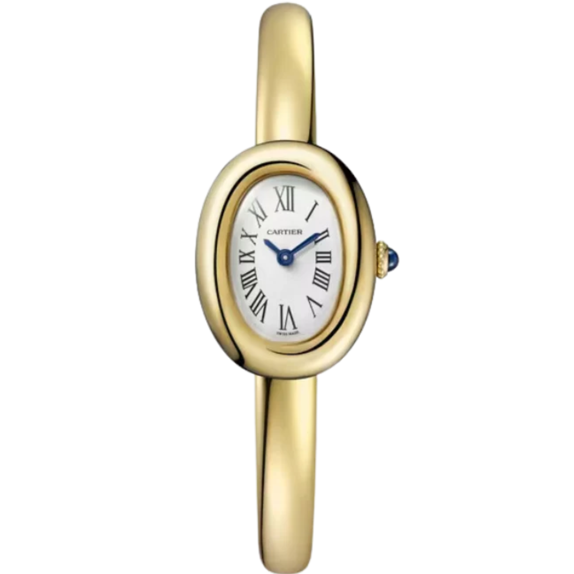 BAIGNOIRE DE CARTIER 25 MM 18K YELLOW GOLD WITH SILVER DIAL SIZE 16 - Cartier