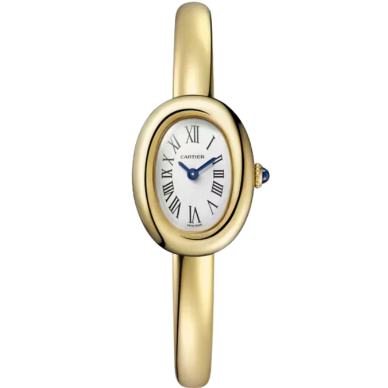 BAIGNOIRE DE CARTIER 25 MM 18K YELLOW GOLD WITH SILVER DIAL SIZE 16 - Cartier