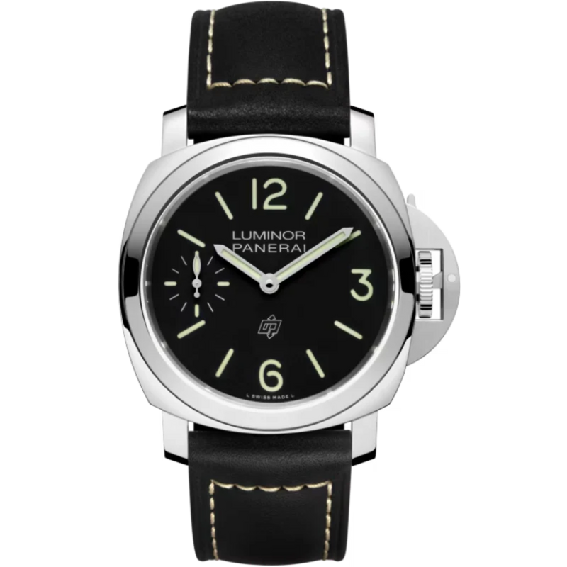 LUMINOR LOGO PAM01084 44 MM STAINLESS STEEL WITH BLACK DIAL - Panerai