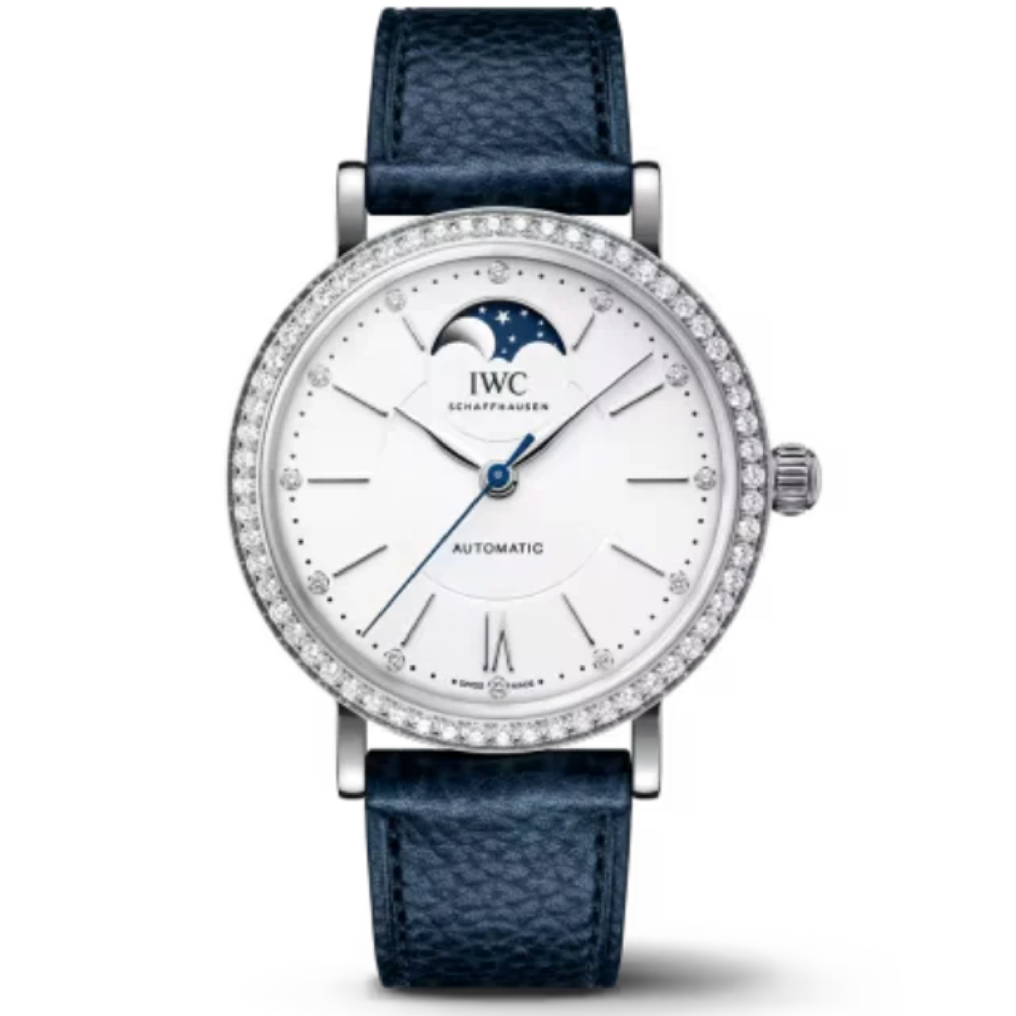PORTOFINO AUTOMATIC MOON PHASE 37 MM STAINLESS STEEL WITH WHITE DIAL - IWC