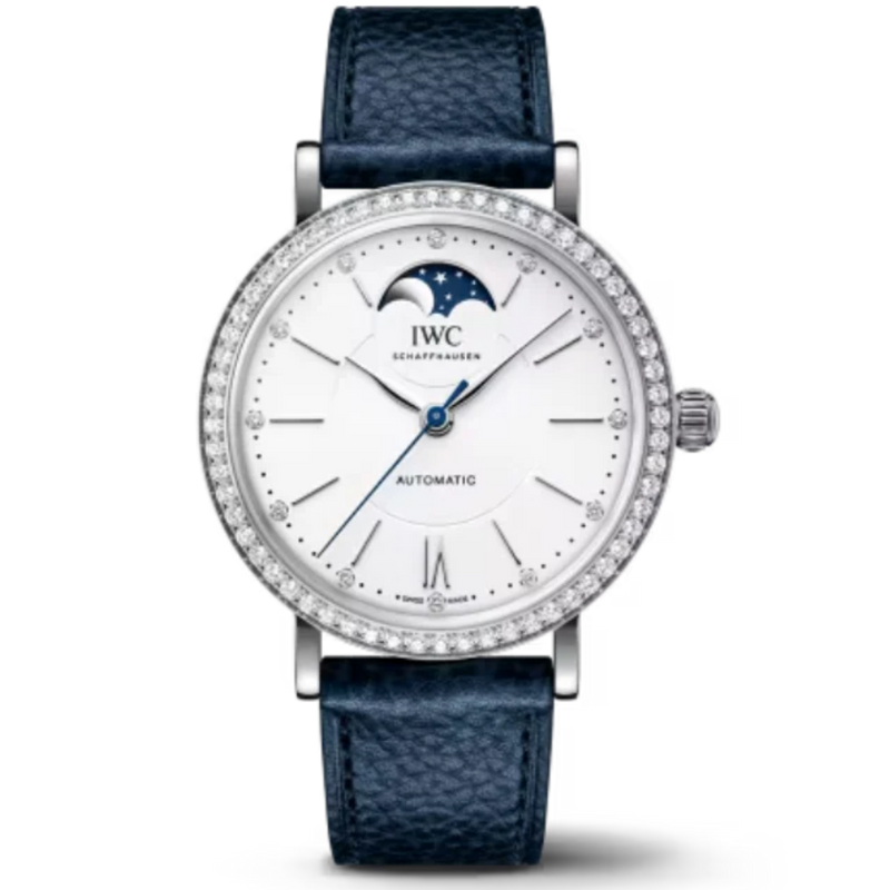 PORTOFINO AUTOMATIC MOON PHASE 37 MM STAINLESS STEEL WITH WHITE DIAL - IWC