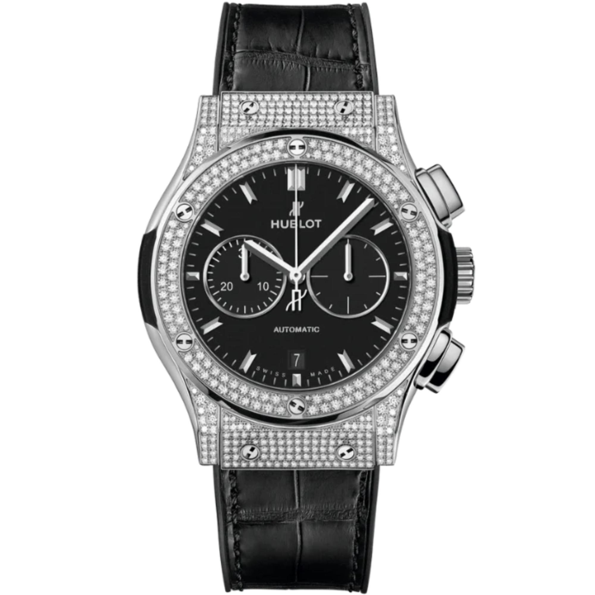 CLASSIC FUSION 42 MM CHRONOGRAPH TITANIUM PAVÉ - Hublot