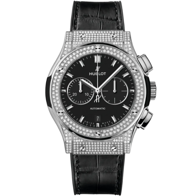 CLASSIC FUSION 42 MM CHRONOGRAPH TITANIUM PAVÉ - Hublot