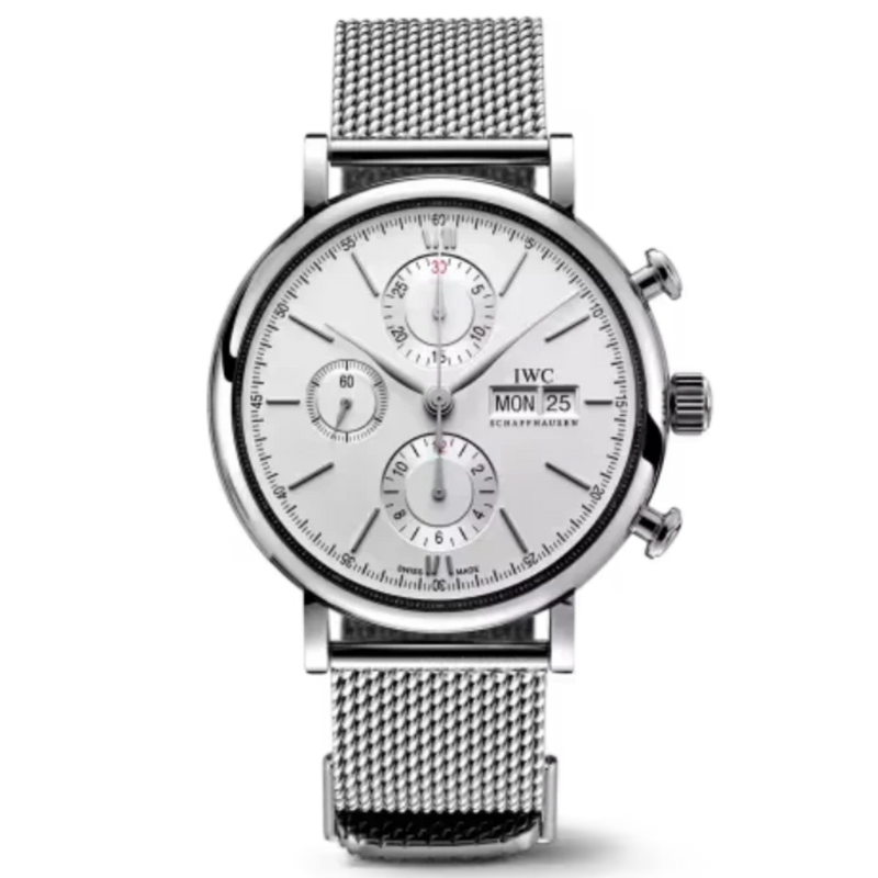 PORTOFINO CHRONOGRAPH 42 MM STAINLESS STEEL WITH WHITE DIAL - IWC