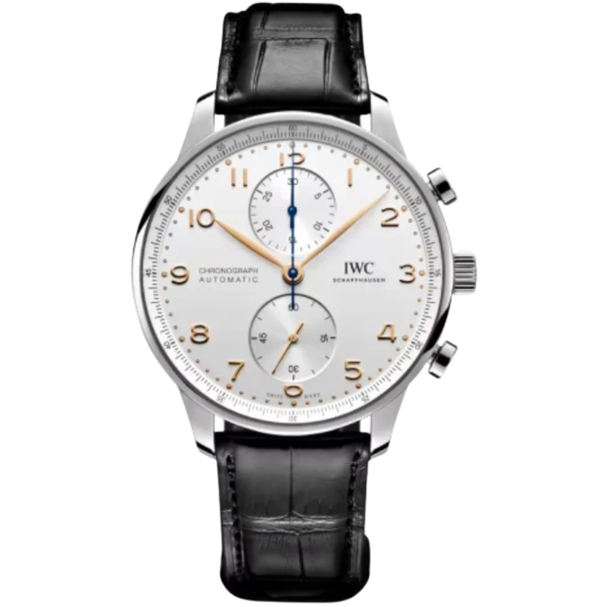 PORTUGIESER CHRONOGRAPH 41 MM STAINLESS STEEL WITH WHITE DIAL - IWC