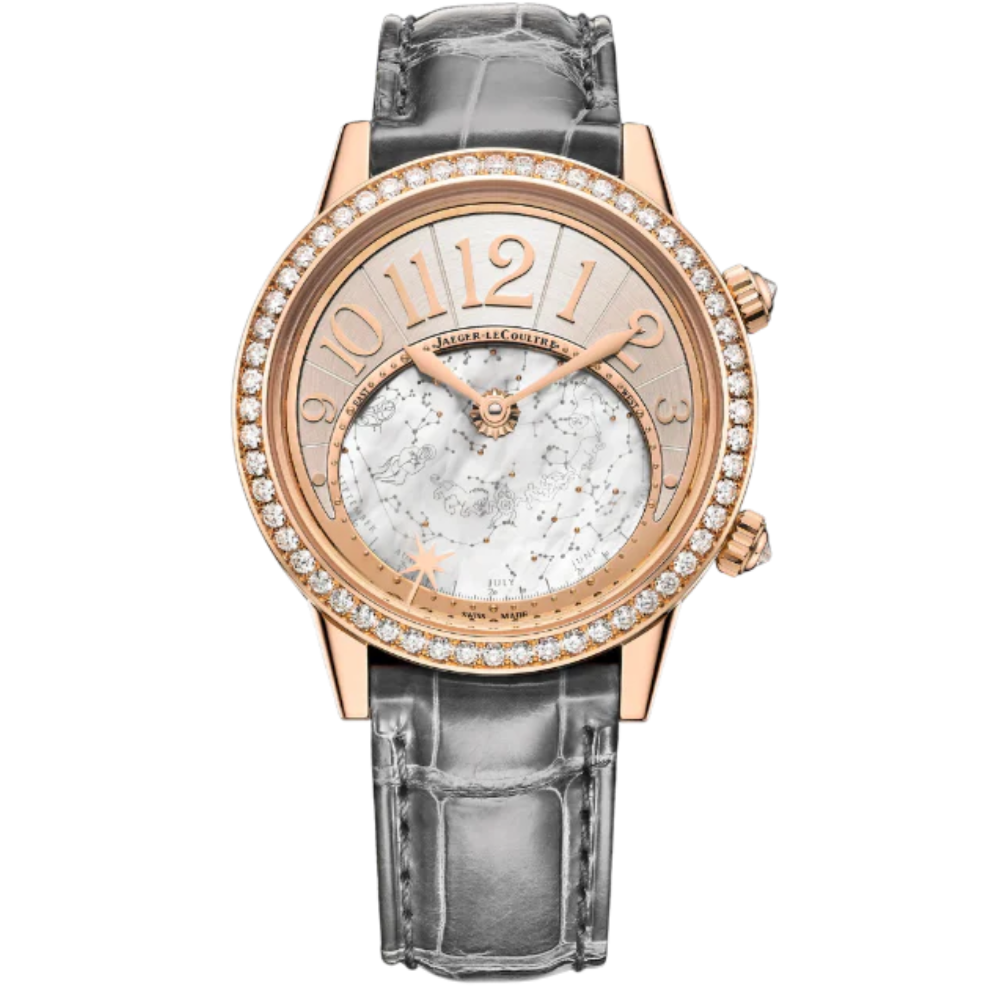 RENDEZ-VOUS JEWELLERY CELESTIAL 37 MM 18K ROSE GOLD WITH SILVER GREY DIAL - Jaeger-LeCoultre